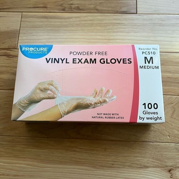 ProCure Vinyl Latex-Free And Powder-Free Exam Gloves (100) Size M PC520 - Picture 1 of 1